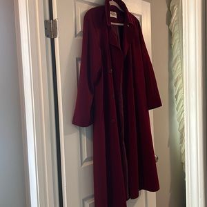 Talbots red trench coat